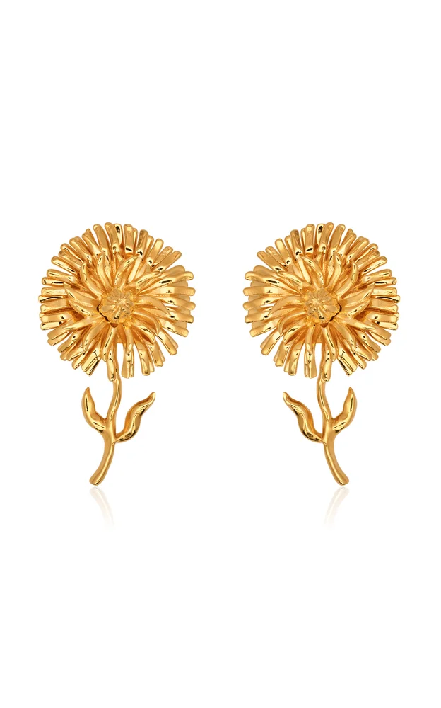 Gold-Tone Daisy Earrings