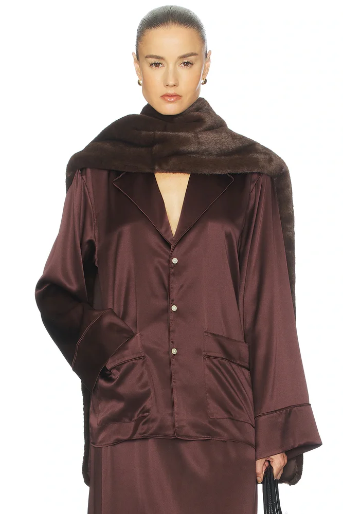 The Silk Charmeuse Pajama Shirt