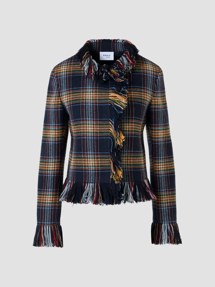 Plaid Tweed Wool-Blend Jacket