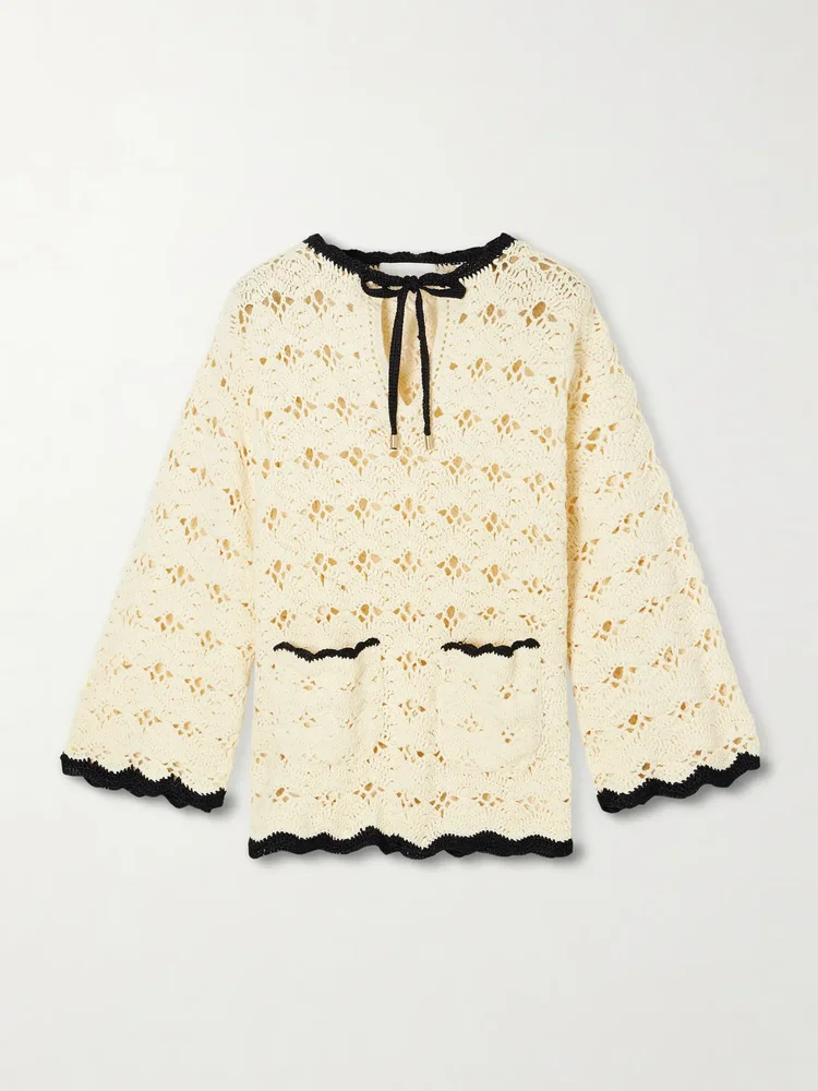 aster crocheted cotton coverup