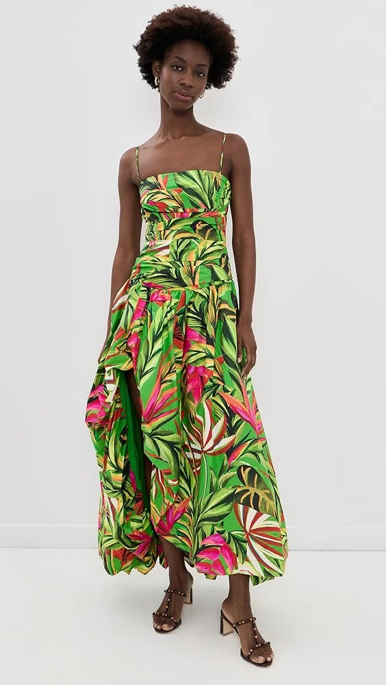 Tropical Dream Green Maxi Dress