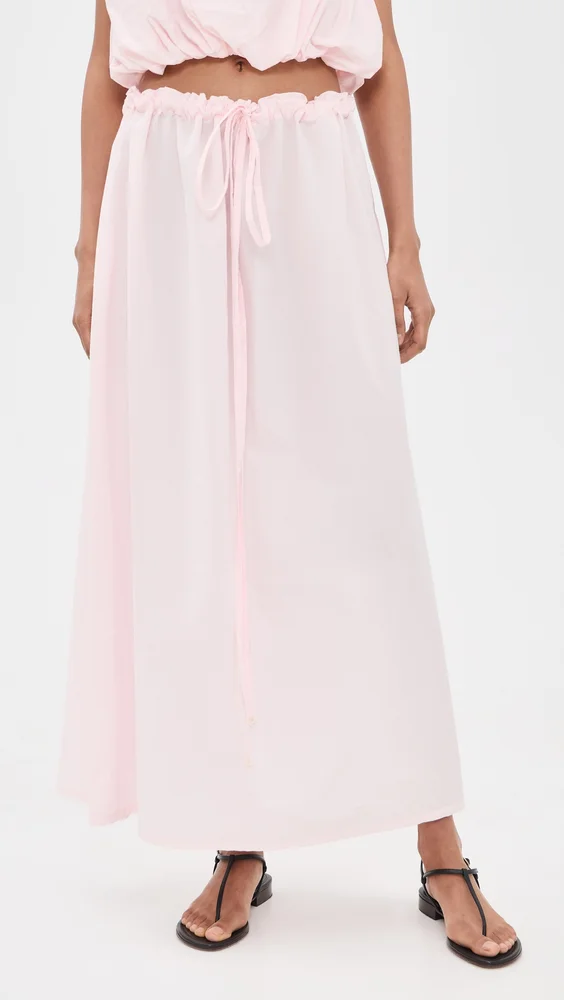 Poplin Column Skirt