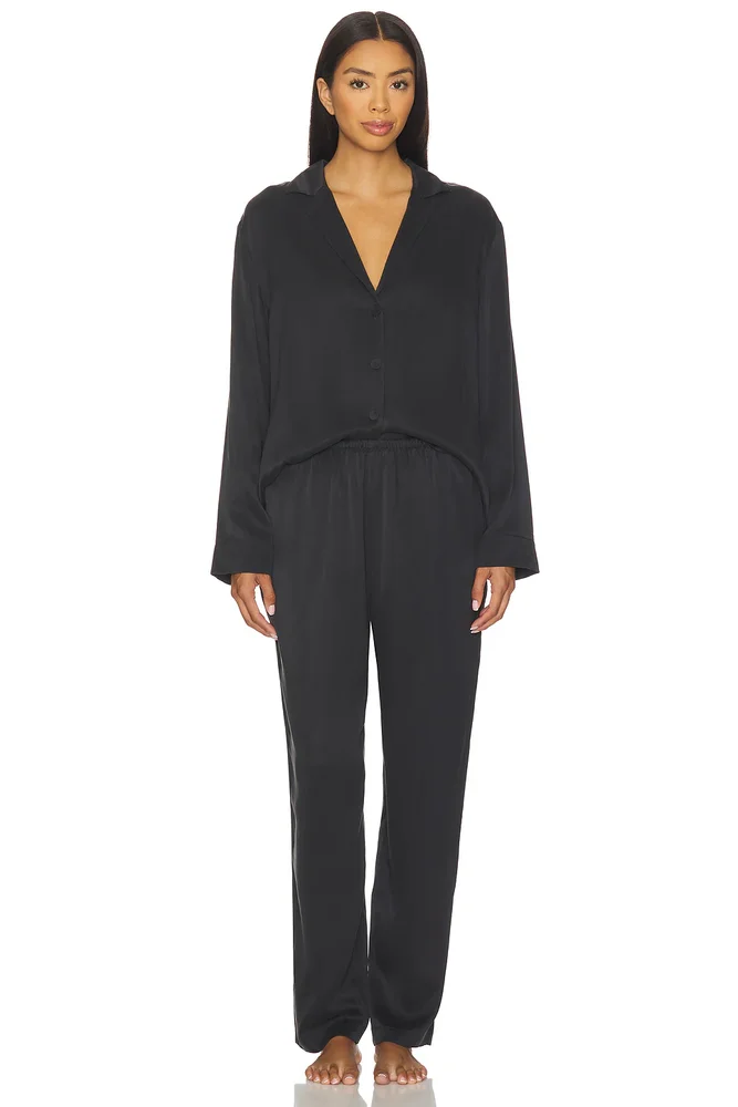 Washable Silk Long Sleeve Pant Set