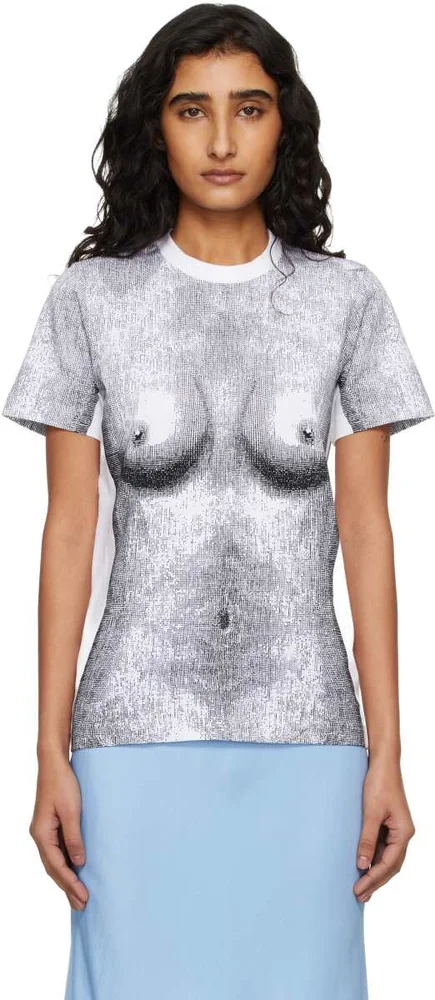 White Stretch Cotton Jersey T-shirt