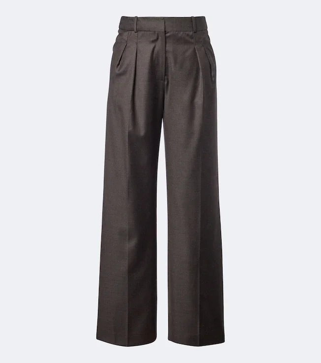 Sbiru Lds pleated virgin wool pants