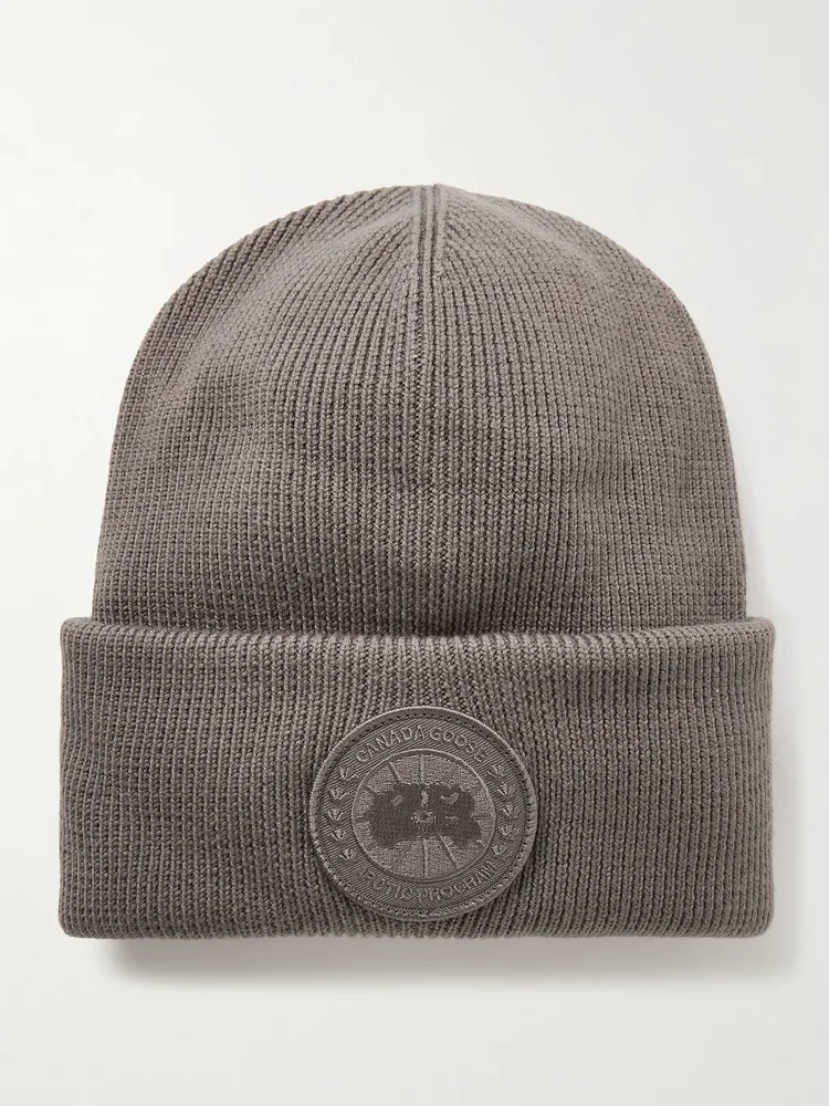 Logo-Appliquéd Wool Beanie