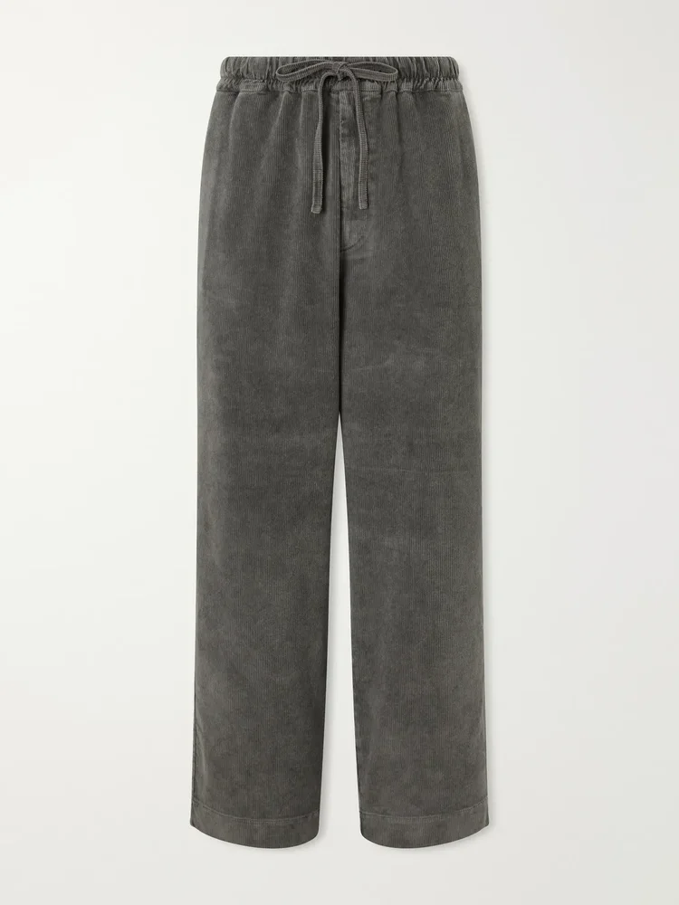 Fernand Wide-Leg Cotton-Blend Corduroy Trousers