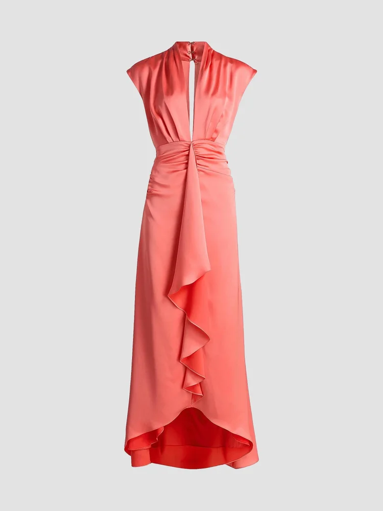 Catrin Waterfall Hi-Low Gown
