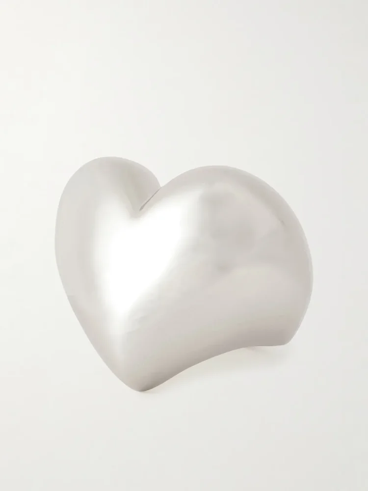 Puffy Heart silver-plated ring