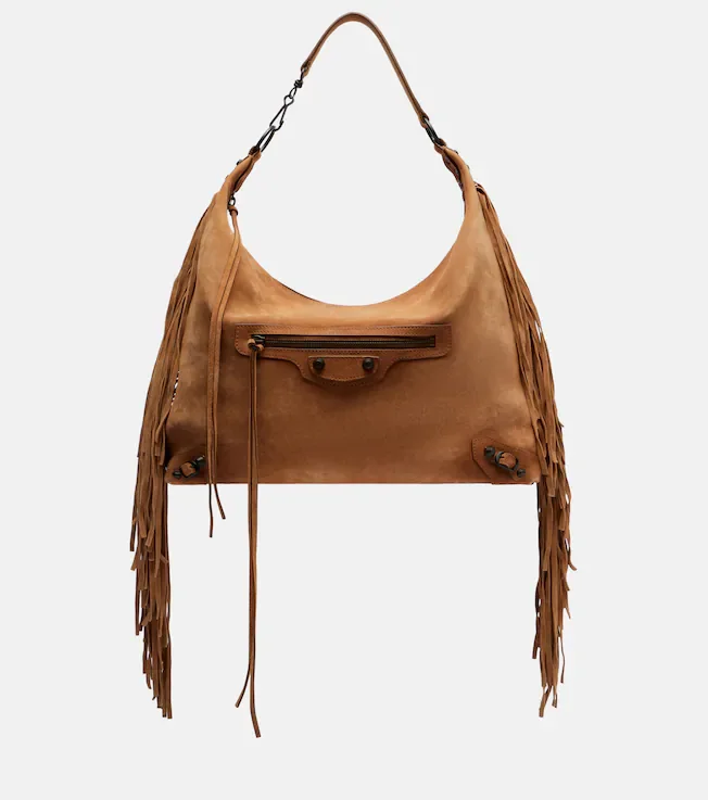 Le City Medium suede shoulder bag