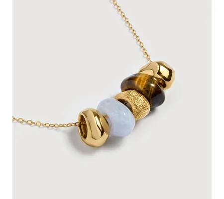 Monica Vinader Antica Multi Gemstone Chain Necklace