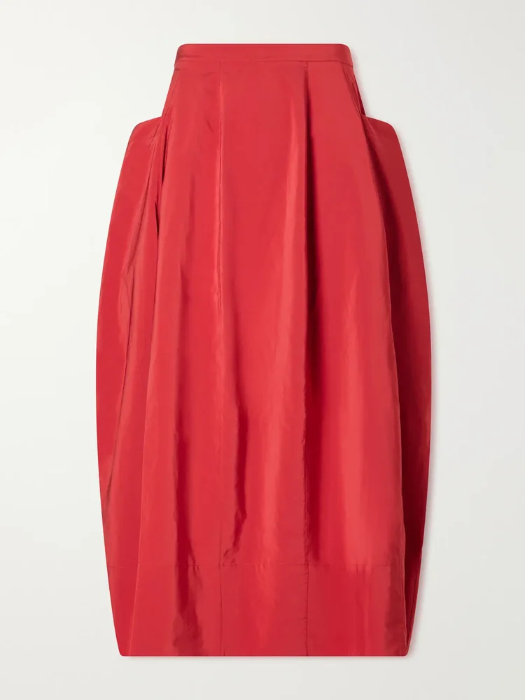 Lantern paneled shell skirt