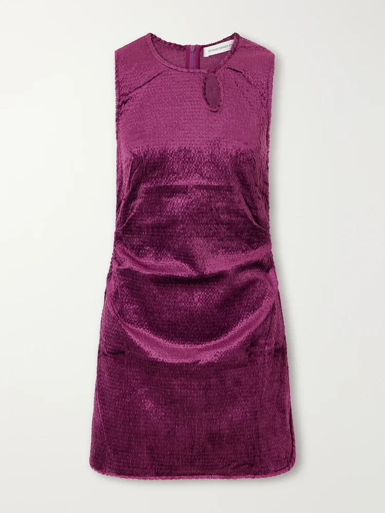 Loophole cotton-blend corduroy mini dress