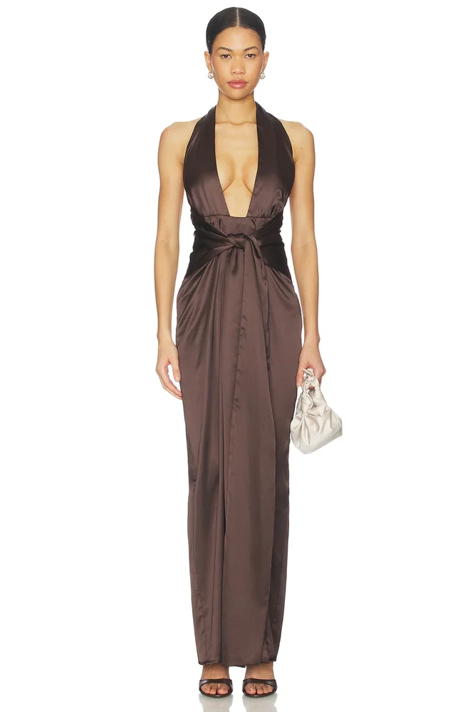 Calypso Halter Gown