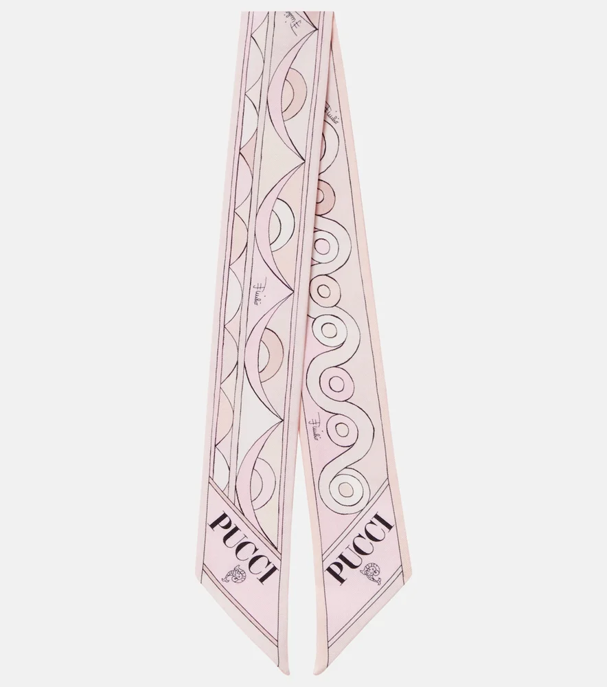 Iride and Rombi silk twill scarf
