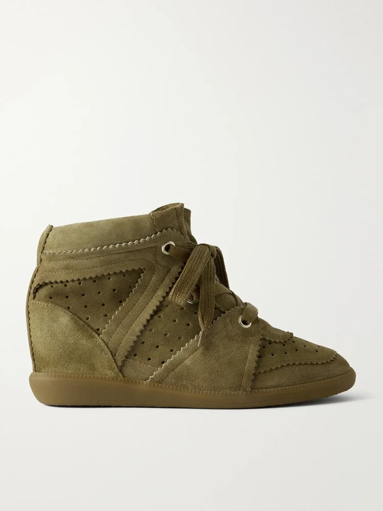Bobby suede wedge sneakers