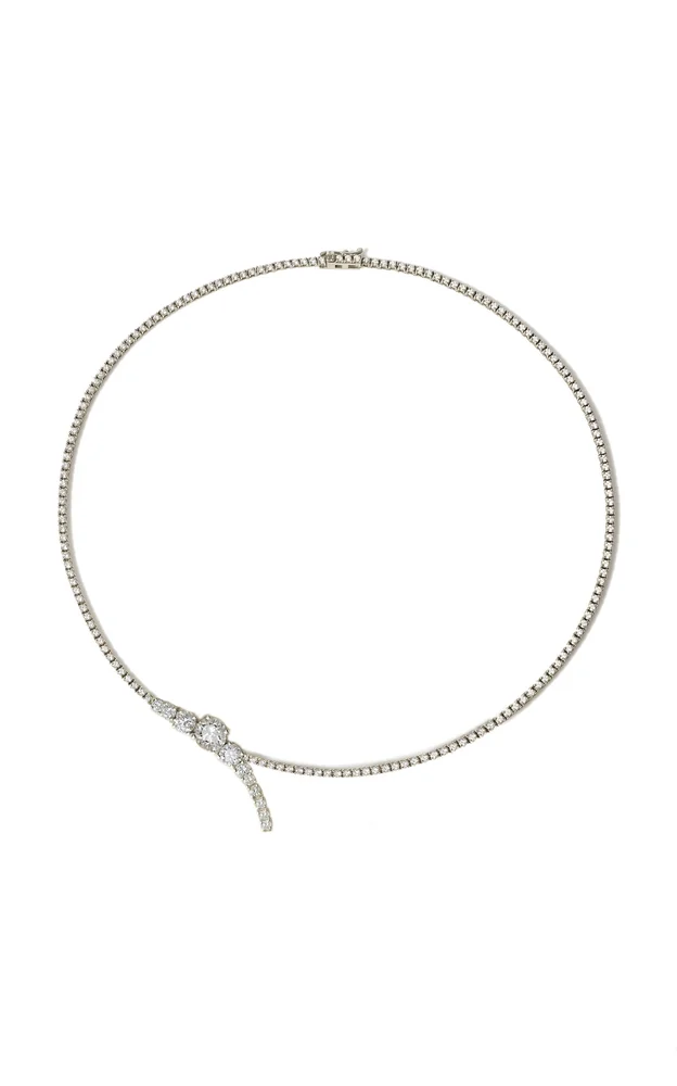 Serif 18K Yellow Gold Diamond Necklace