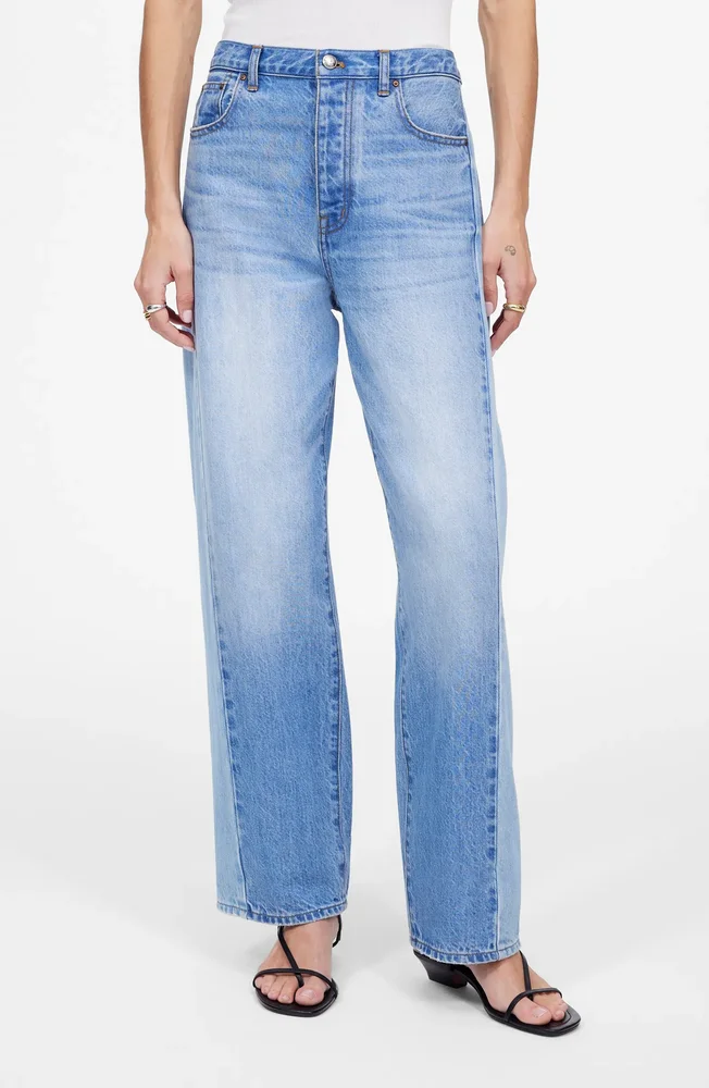 Pieced Oversize Barrel Leg Jeans