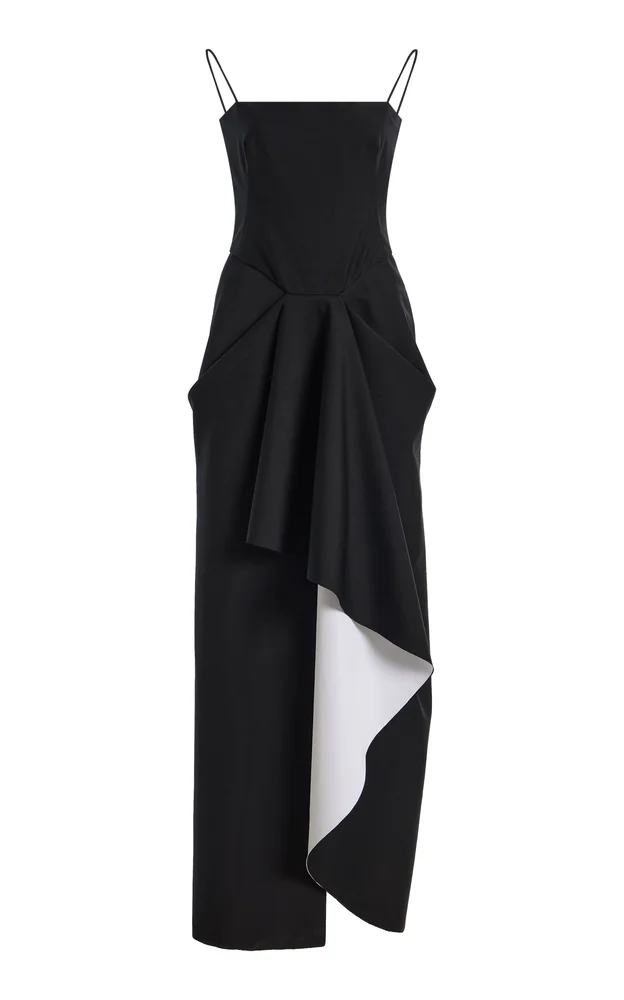 Wool-Mohair Midi Wrap Dress