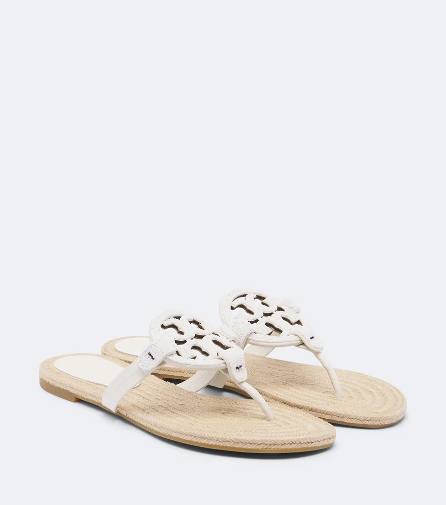 Miller beaded leather thong sandals