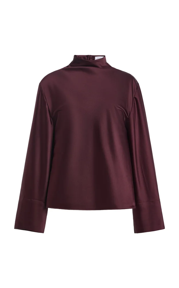Exclusive Satin Turtleneck