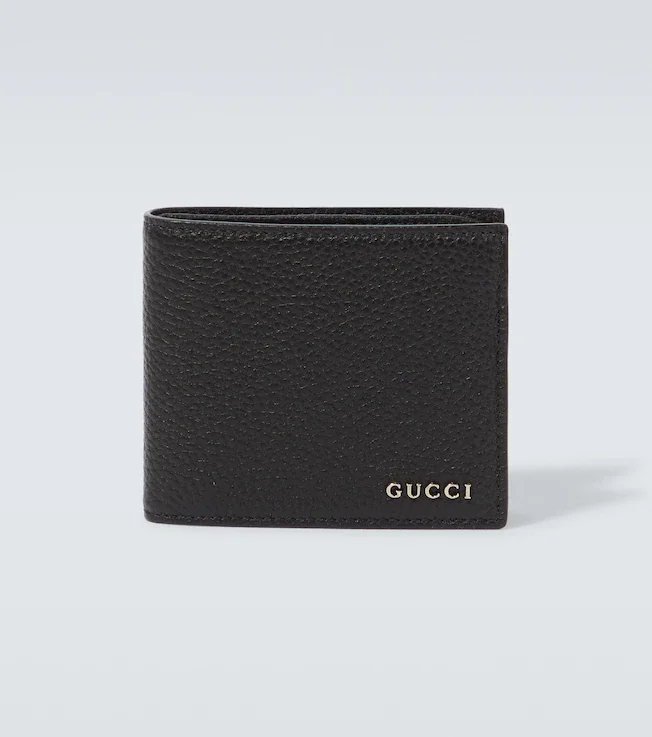 Logo leather wallet