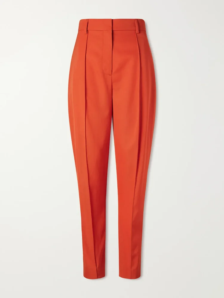 Tapered wool pants