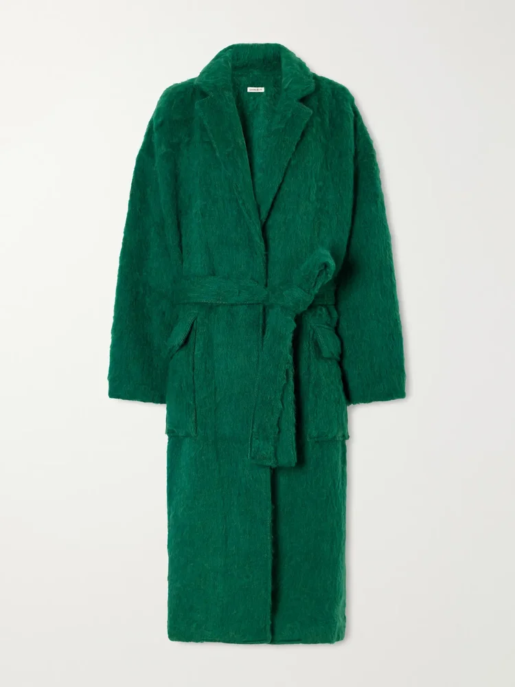 The Blanket brushed woven coat