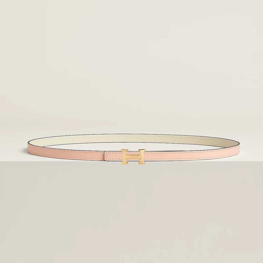Mini 5382 belt buckle & Reversible leather strap 13 mm, Pink