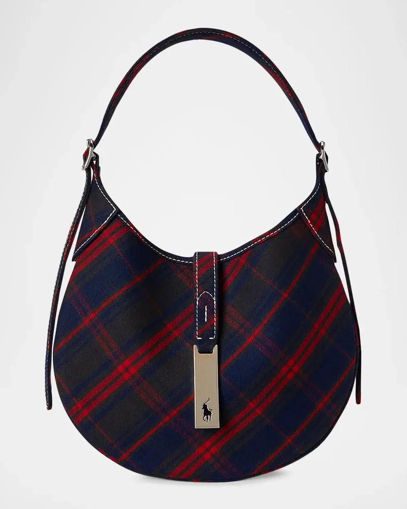 Polo ID Plaid Twill Small Shoulder Bag