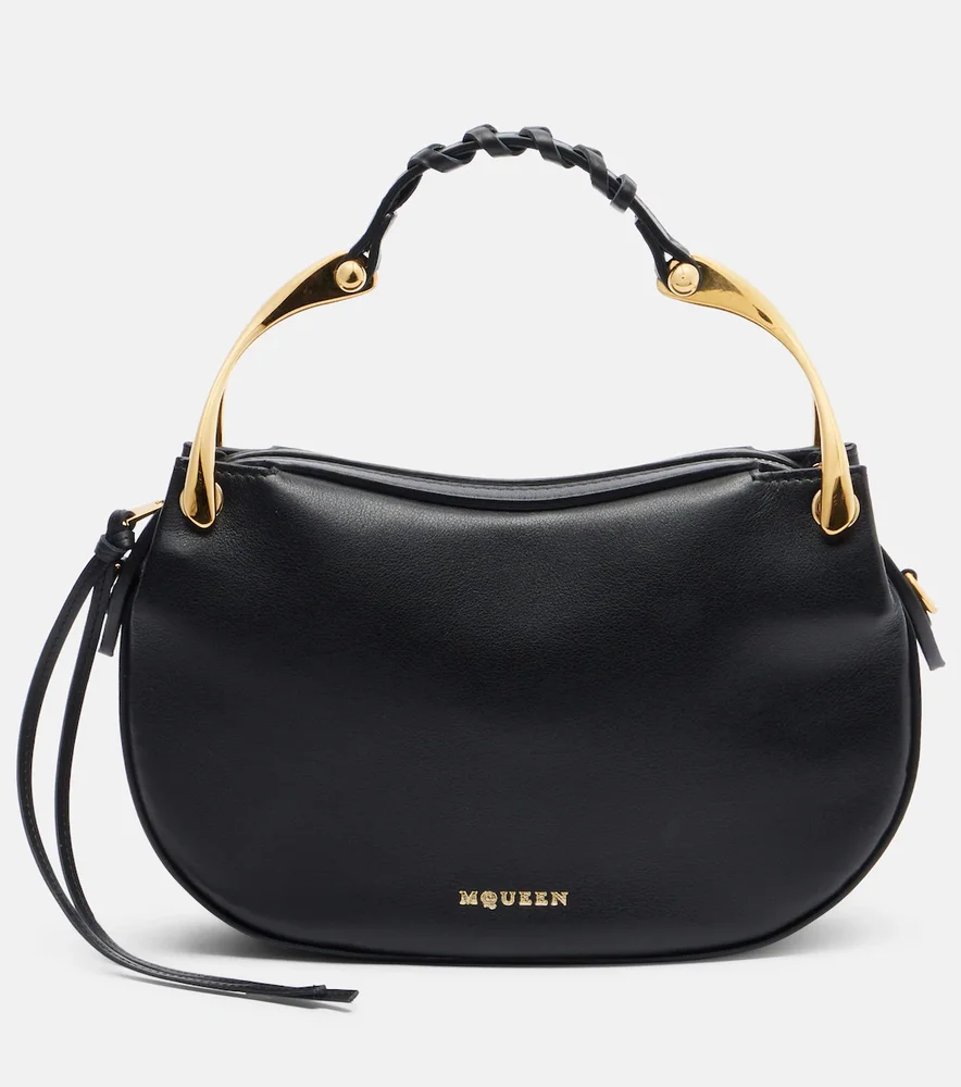Wishbone Mini leather top-handle bag