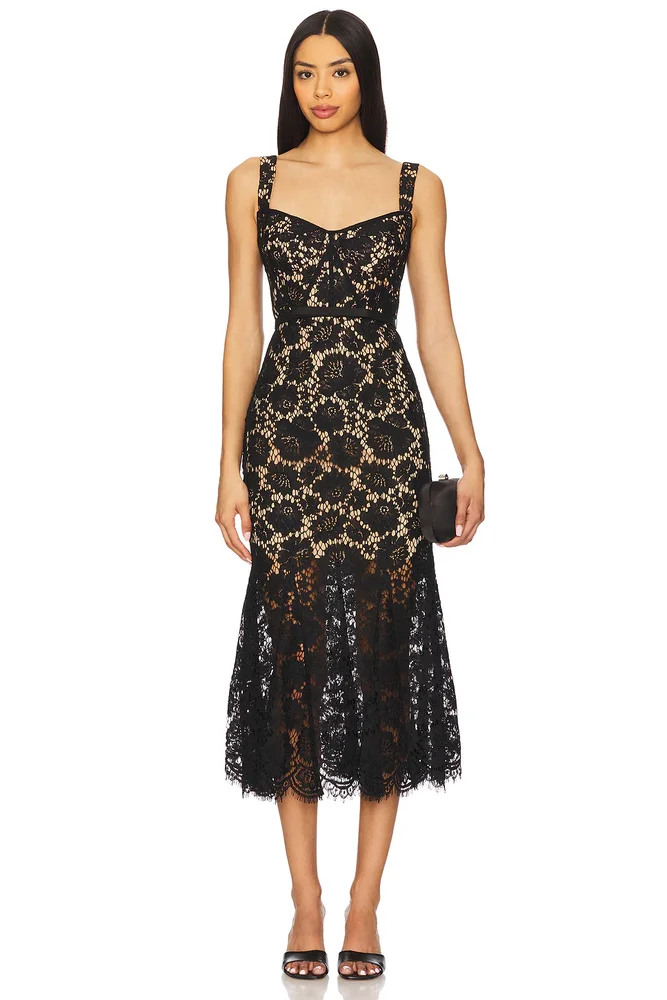 Fine Lace Midi Dress