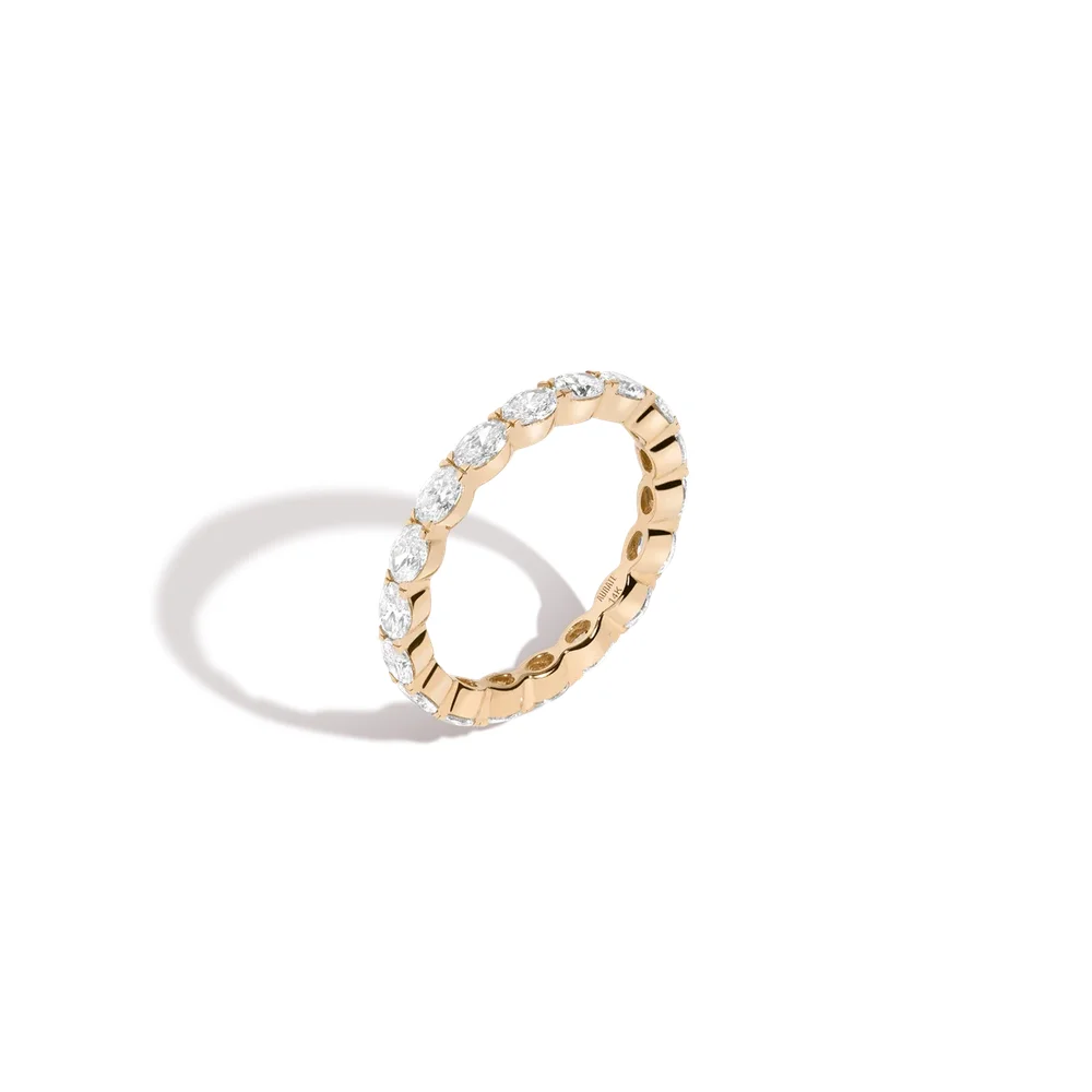 Horizontal Oval Lab Grown Diamond Eternity Ring