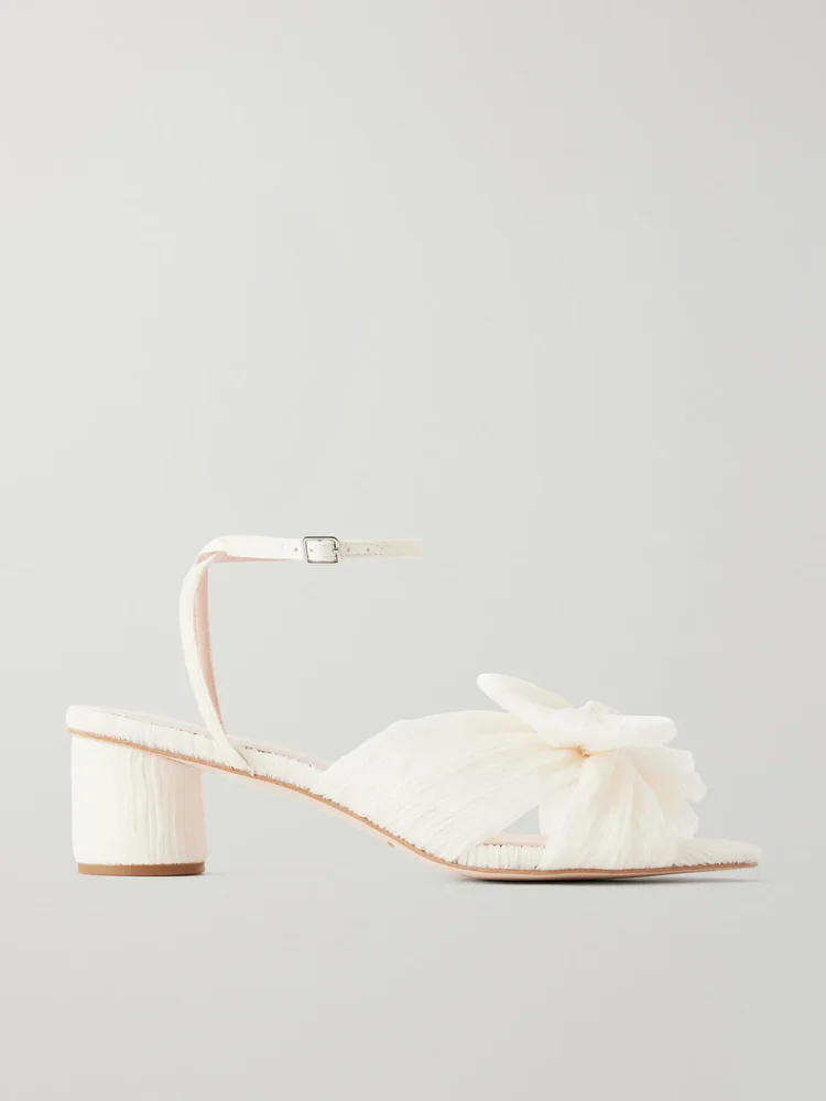 Dahlia bow-detailed organza sandals