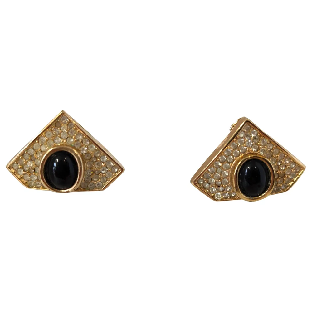 1980s Christian Dior vintage clip-earrings with original tags
