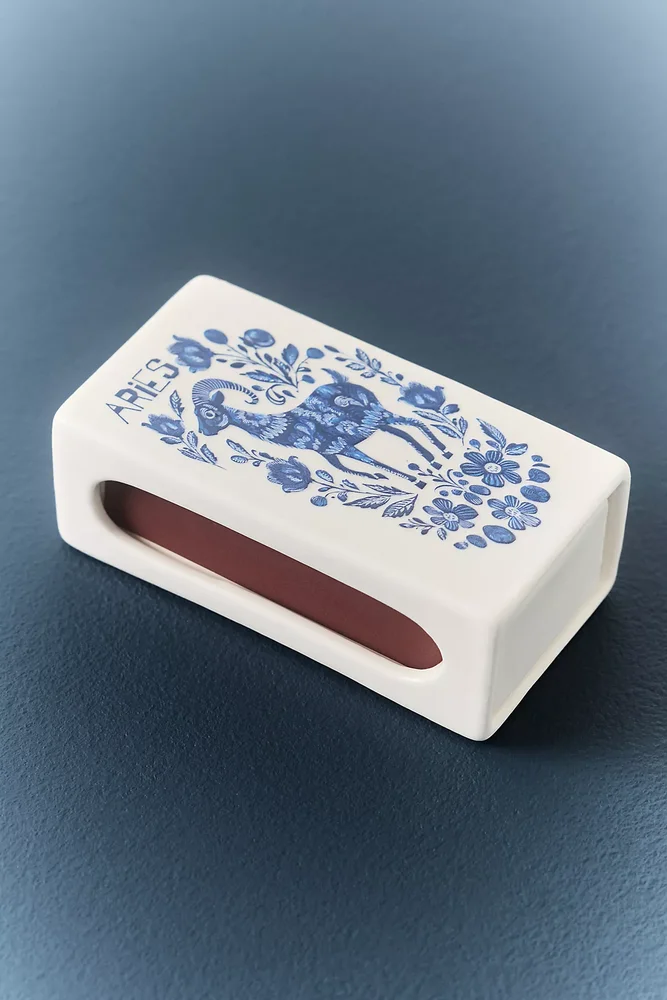 Zodiac Ceramic Matchbox
