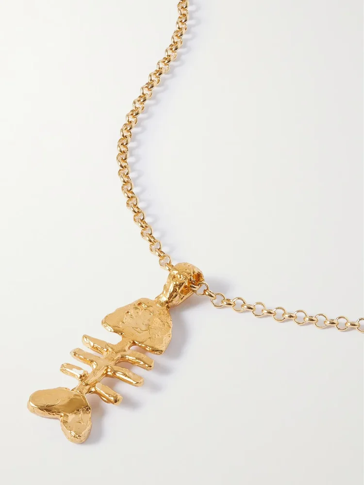 + NET SUSTAIN The Silhouette of Summer gold-plated necklace