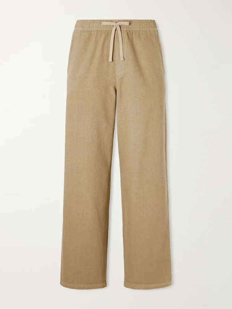 Straight-Leg Cotton-Twill Trouser