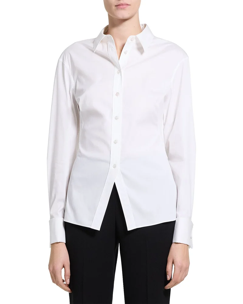 Cutaway Collared Button Up Shirt