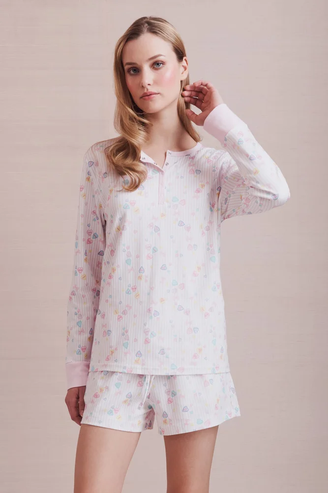 LoveShackFancy x Roller Rabbit Heart Stripe Hunter Pajama
