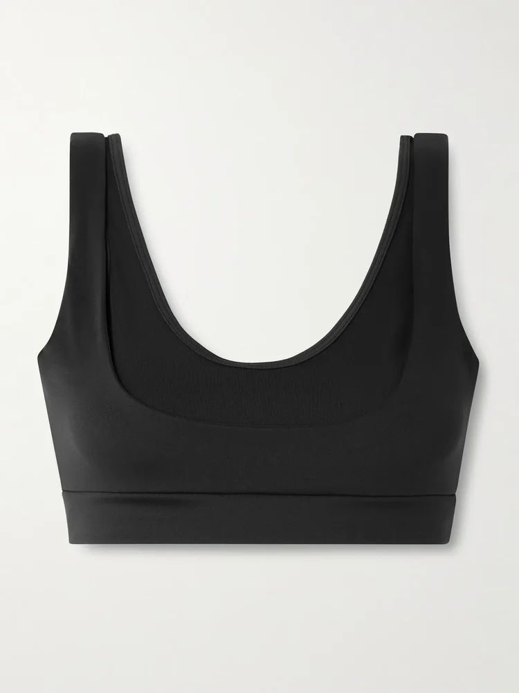 + Nike Double Strap Scoop Bra - Obsidian