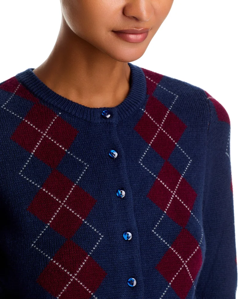 Windsor Argyle Cardigan Sweater