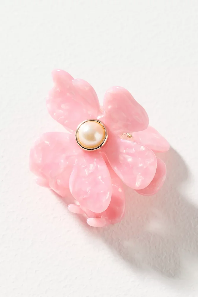 Floral Pearl Hair Claw