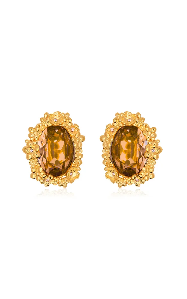 Oval Medallion Stud Earrings
