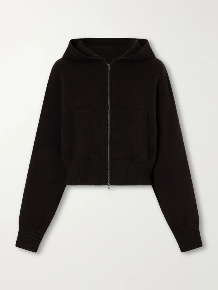 Lilia cropped cashmere hoodie