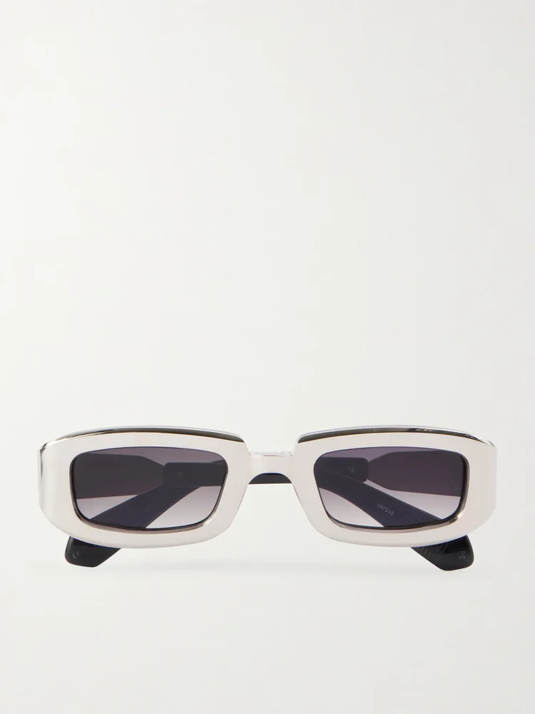 Ryder rectangular-frame titanium sunglasses