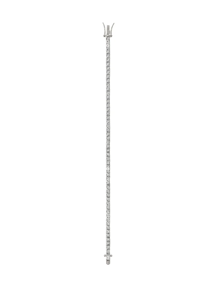 KATE RIVIÈRE BRACELET IN 3MM LAB WHITE SAPPHIRE, STERLING SILVER - Sterling Silver / 6.5 Inches