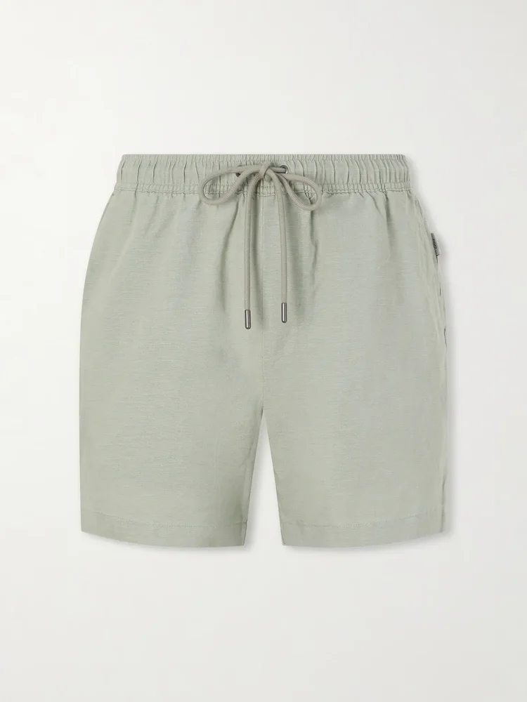 Straight-Leg Linen and Lyocell-Blend Shorts