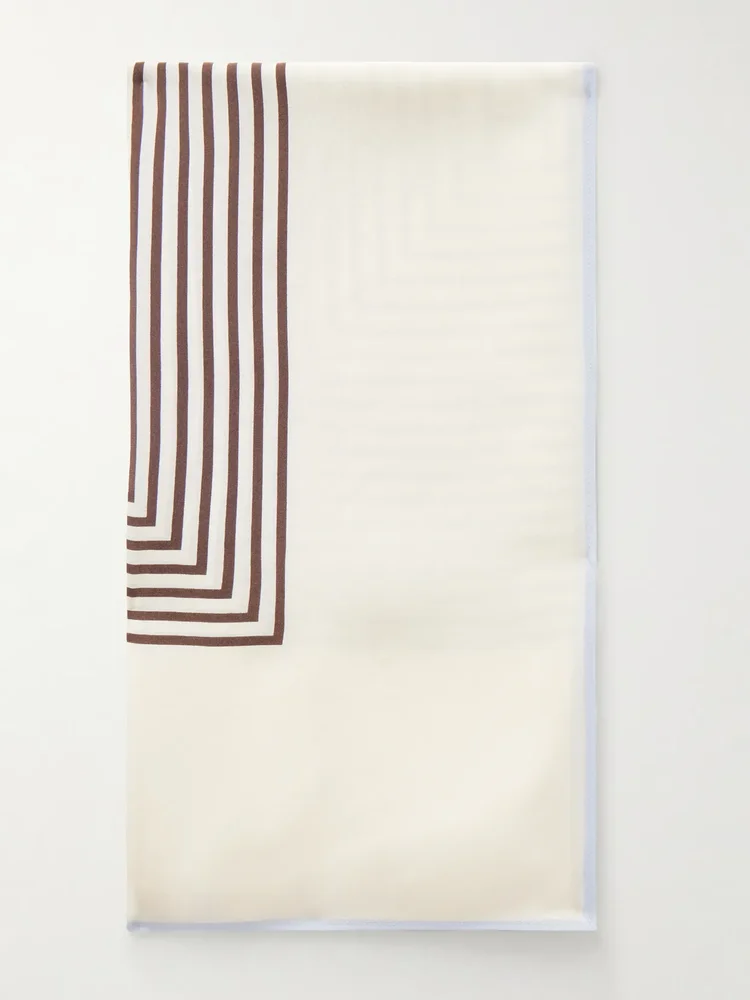 Monogram silk scarf