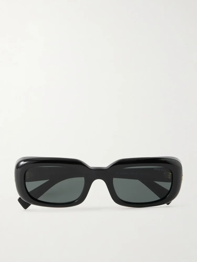 Square-frame acetate sunglasses